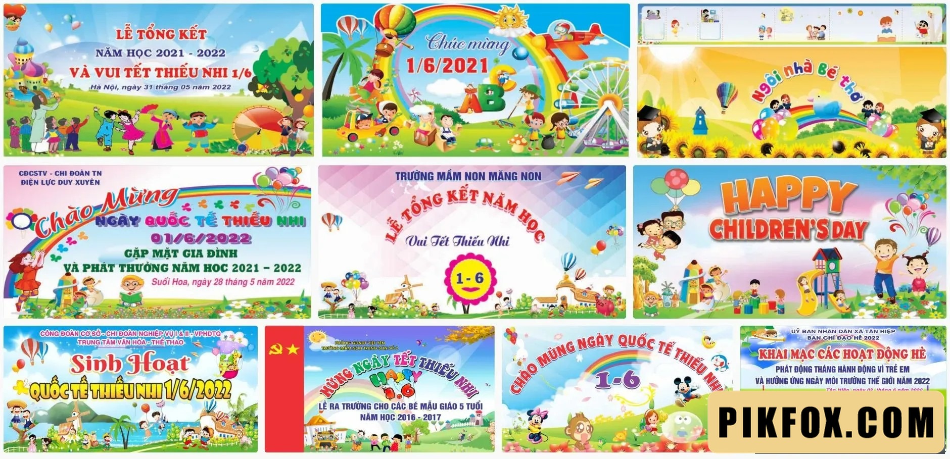 10+ Backdrop ngày quốc tế thiếu nhi