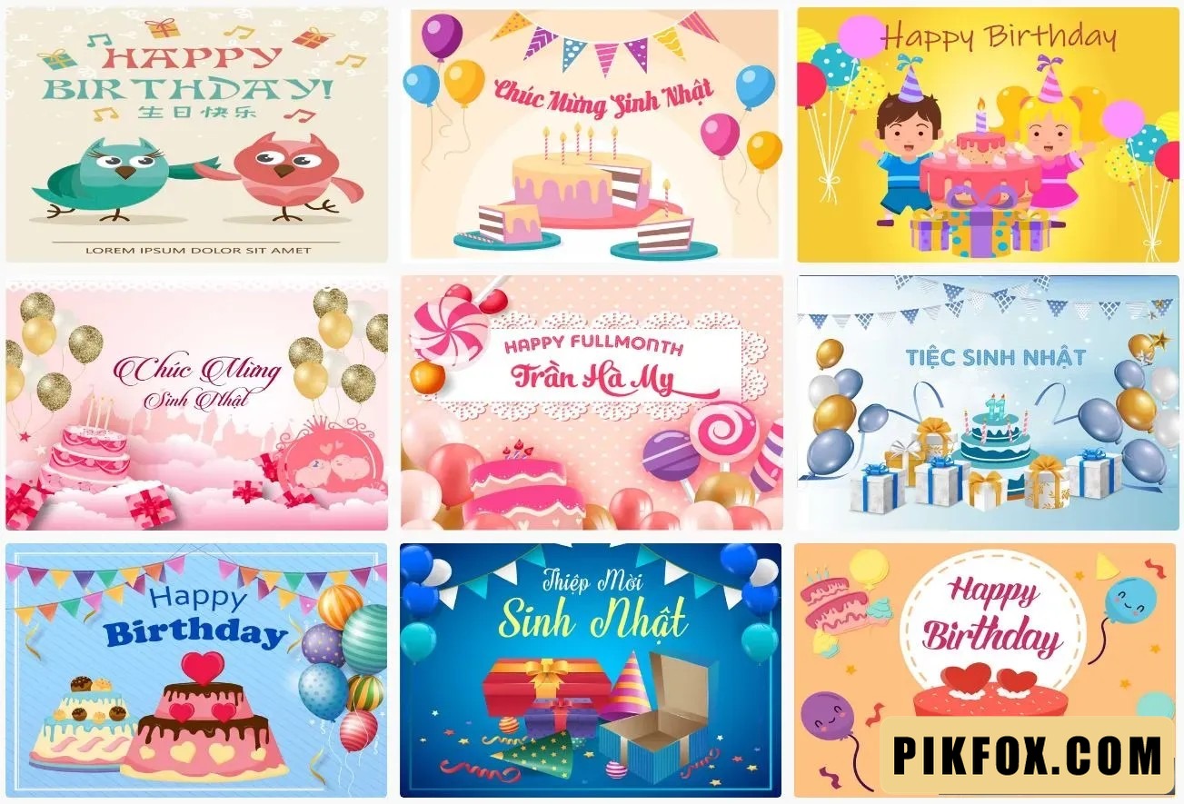 10+ Backdrop sinh nhật cho bé