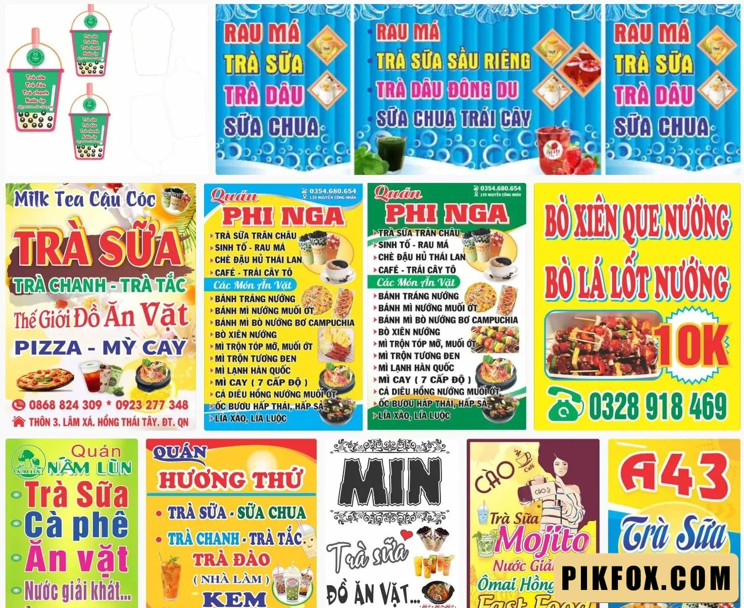 10+ Biển vẫy trà sữa