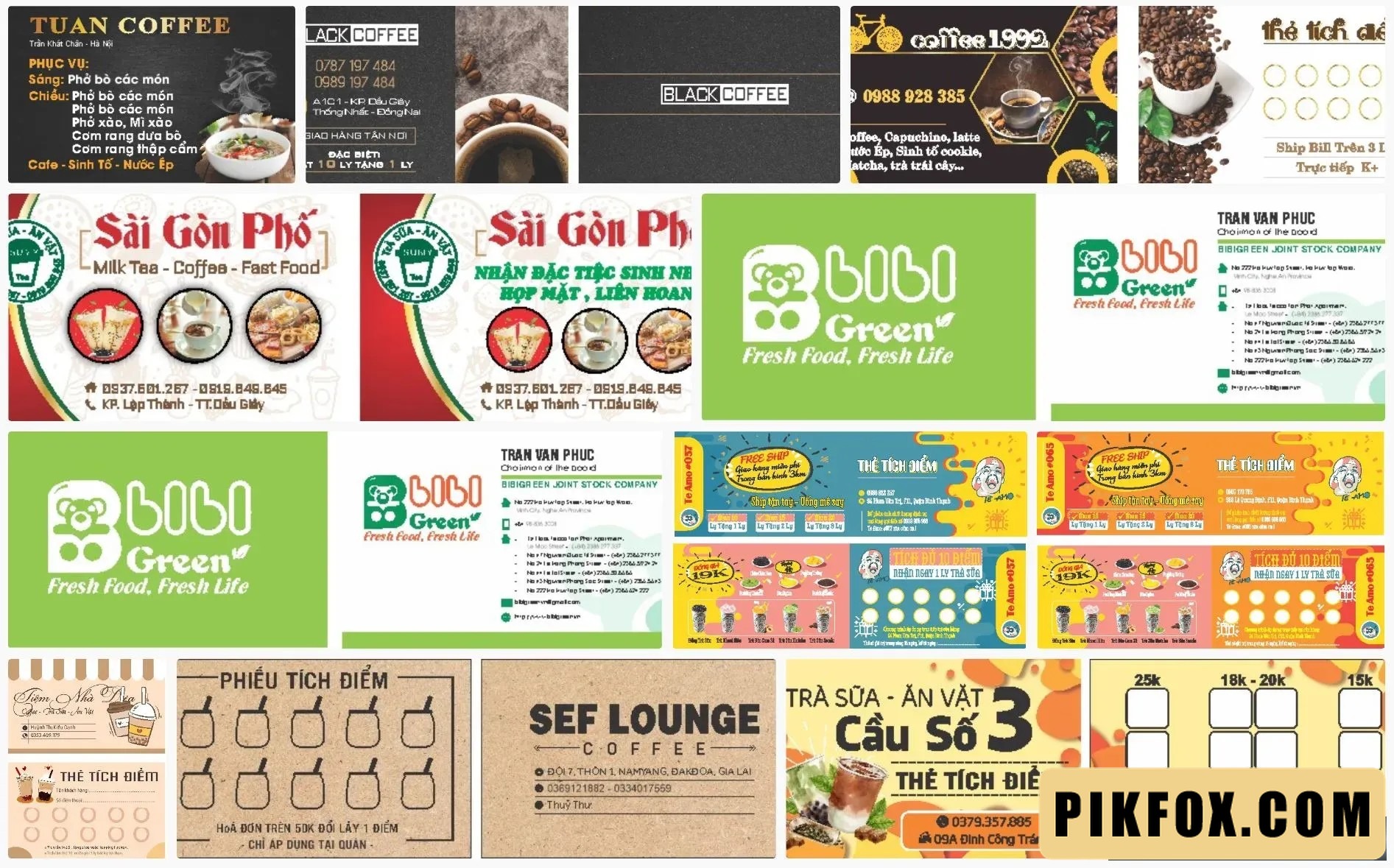 10+ Card Visit Cafe trà sữa