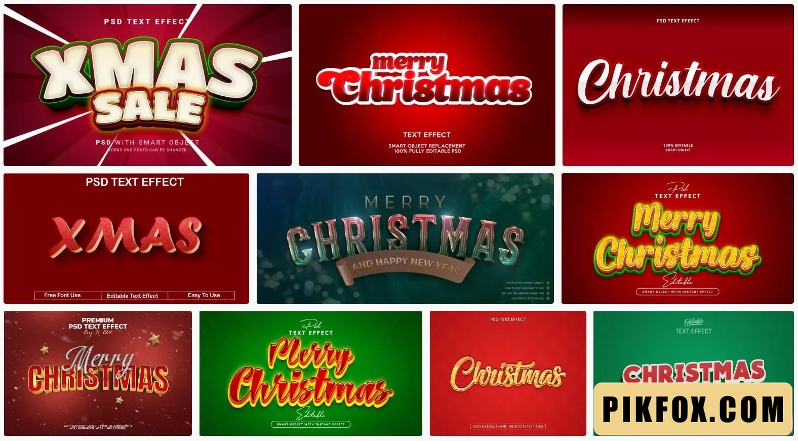 10+ Hiệu ứng chữ Noel