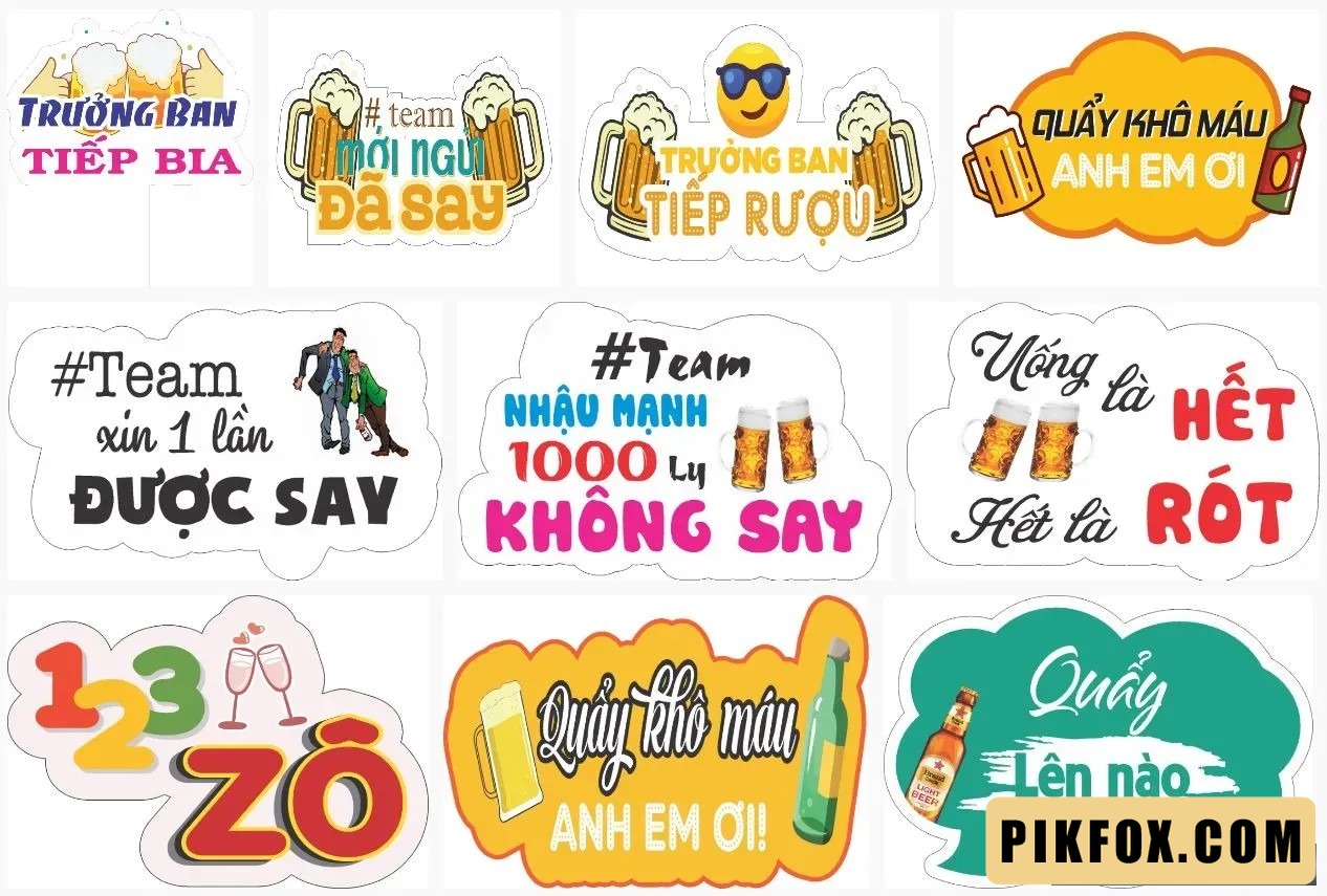 10+ Mẫu hashtag bia rượu