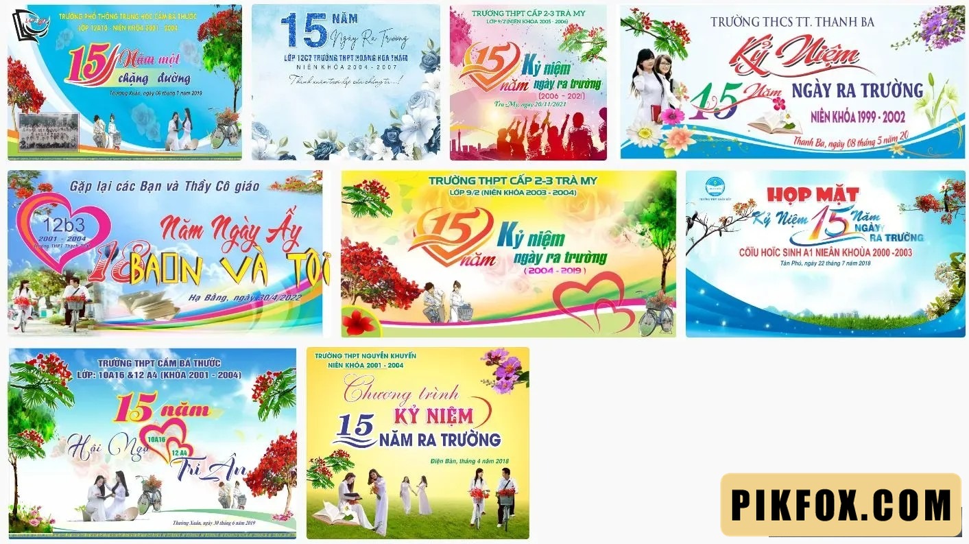 10+ Phông họp lớp 15 năm
