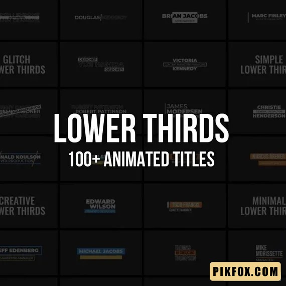100+ Lower Thirds Premiere Pro