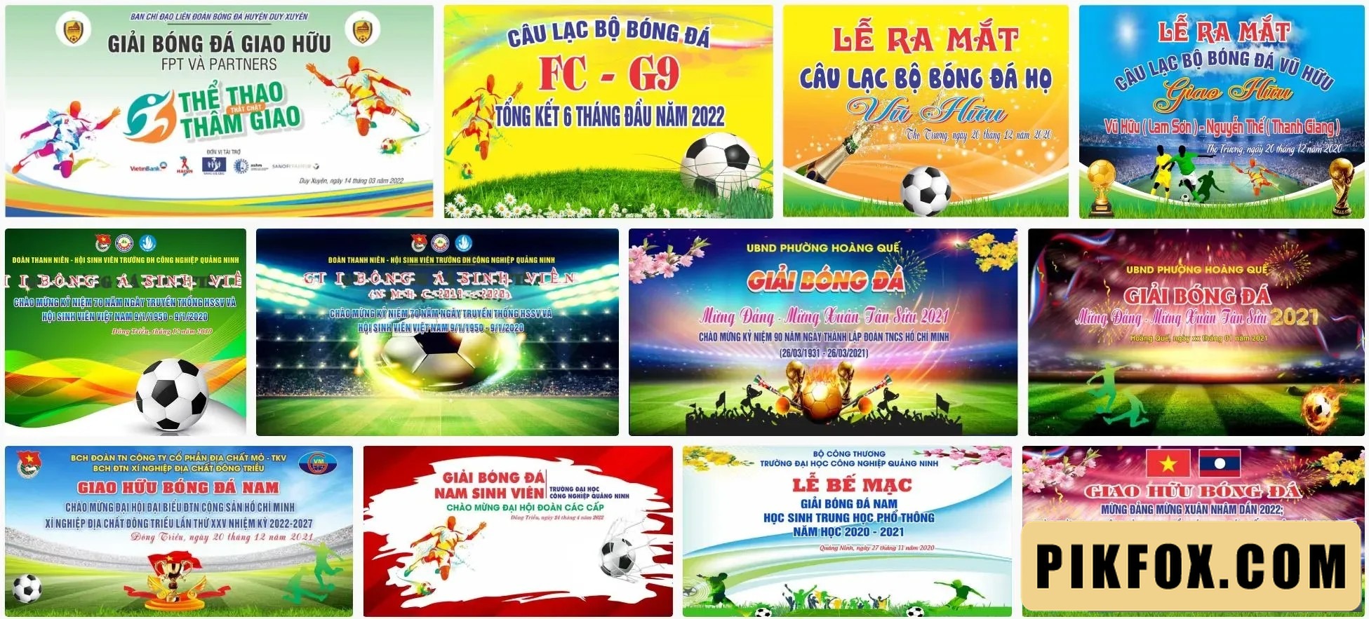 12+ Backdrop giao lưu bóng đá