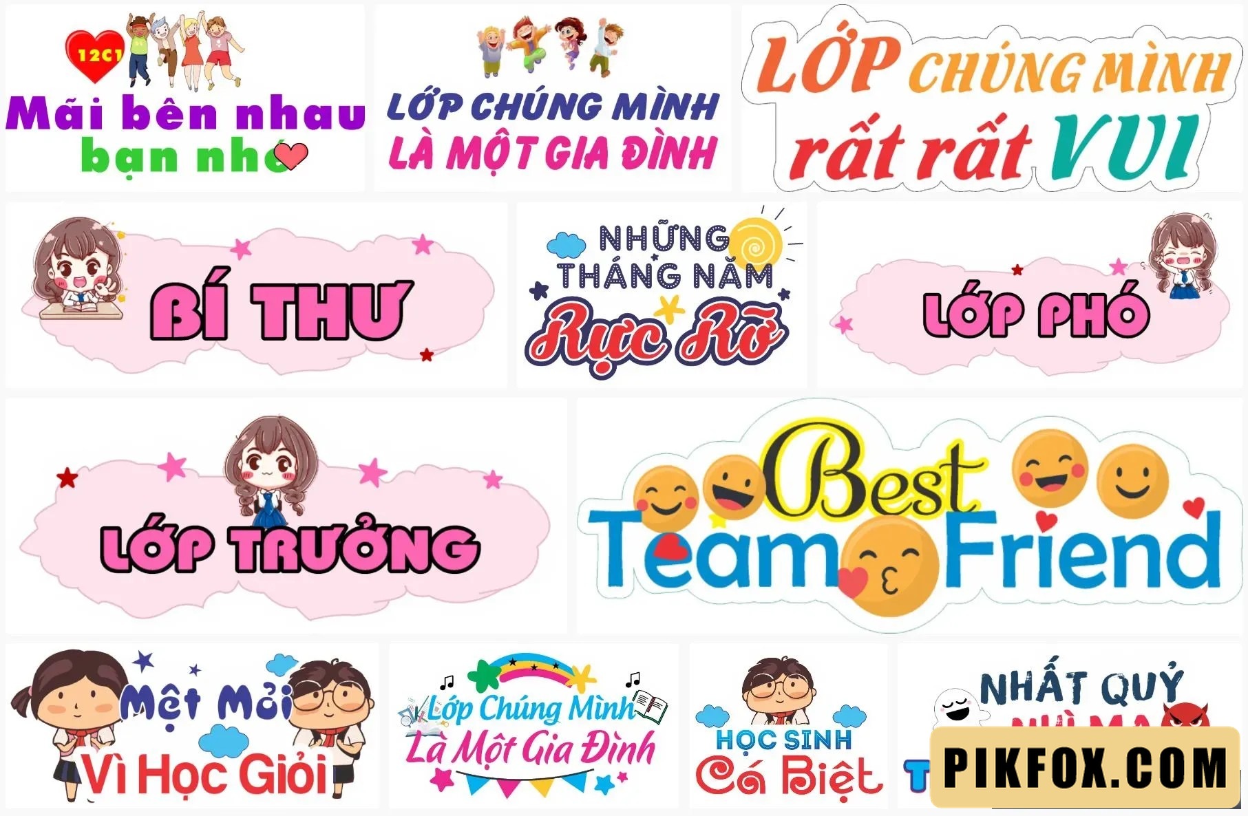 12+ Hashtag học sinh