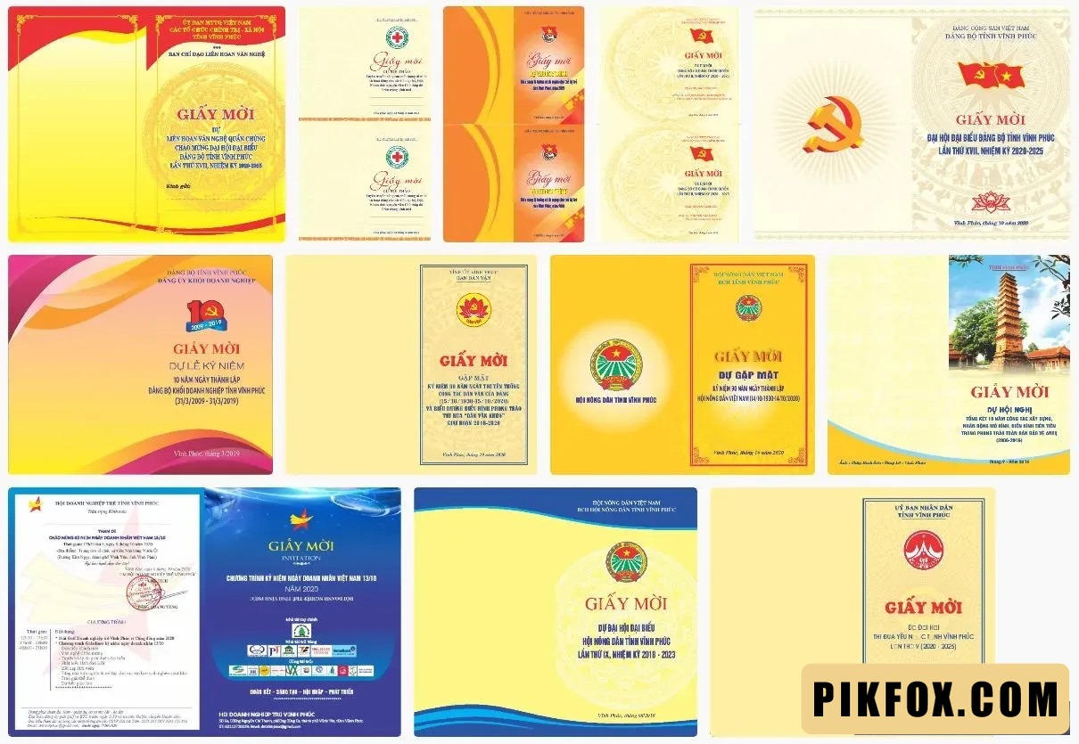 12+ Mẫu giấy mời hội nghị