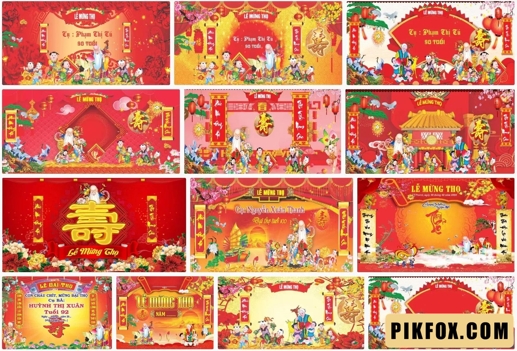 13+ Backdrop lễ mừng thọ