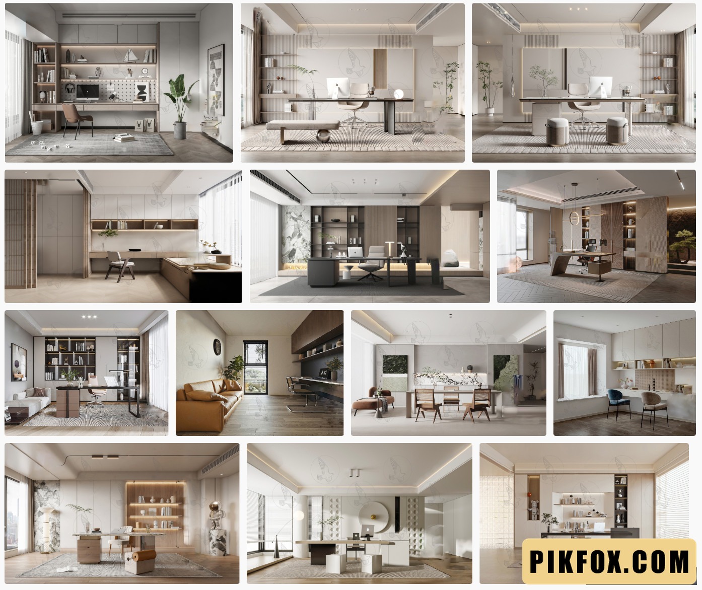 13+ Enscape - Phòng làm việc SketchUp