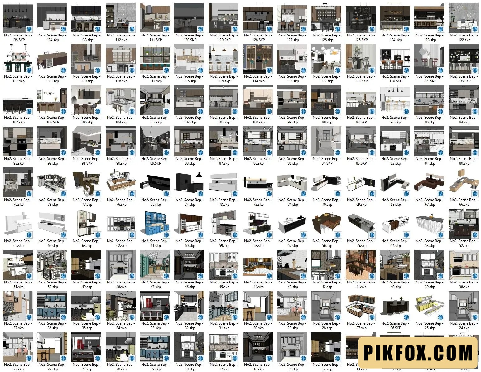 135+ Bếp SketchUp
