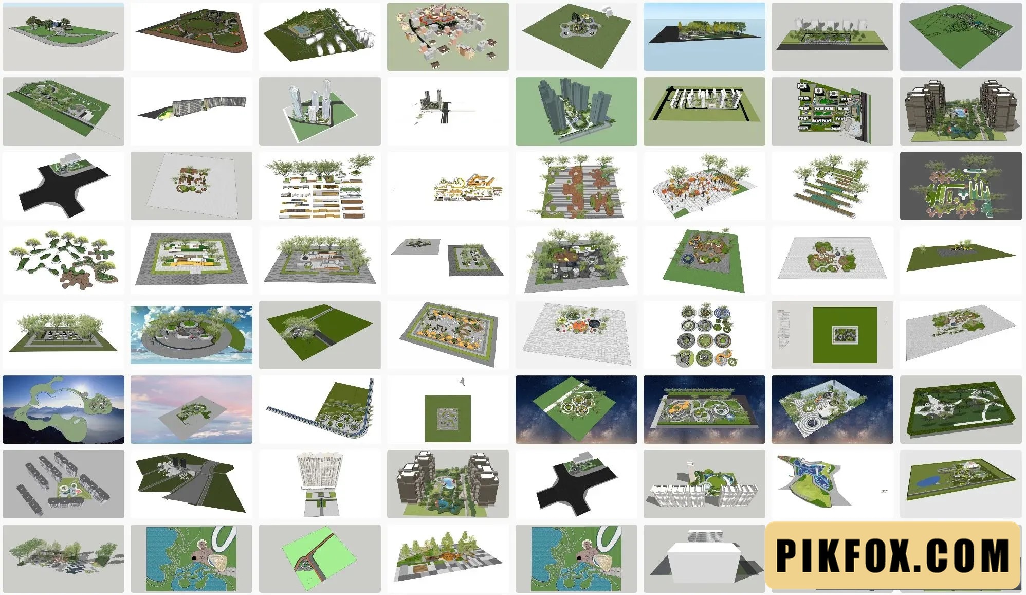 138+ Công viên SketchUp