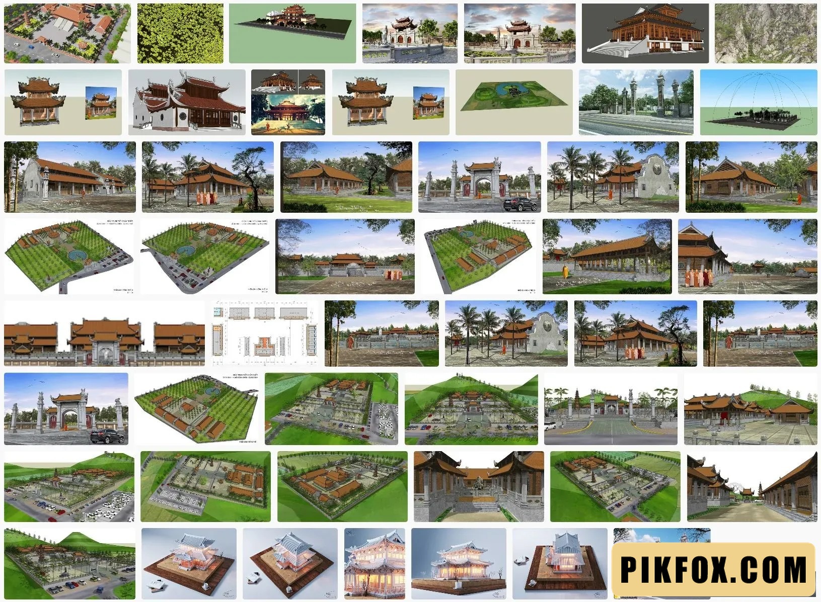14+ Chùa SketchUp