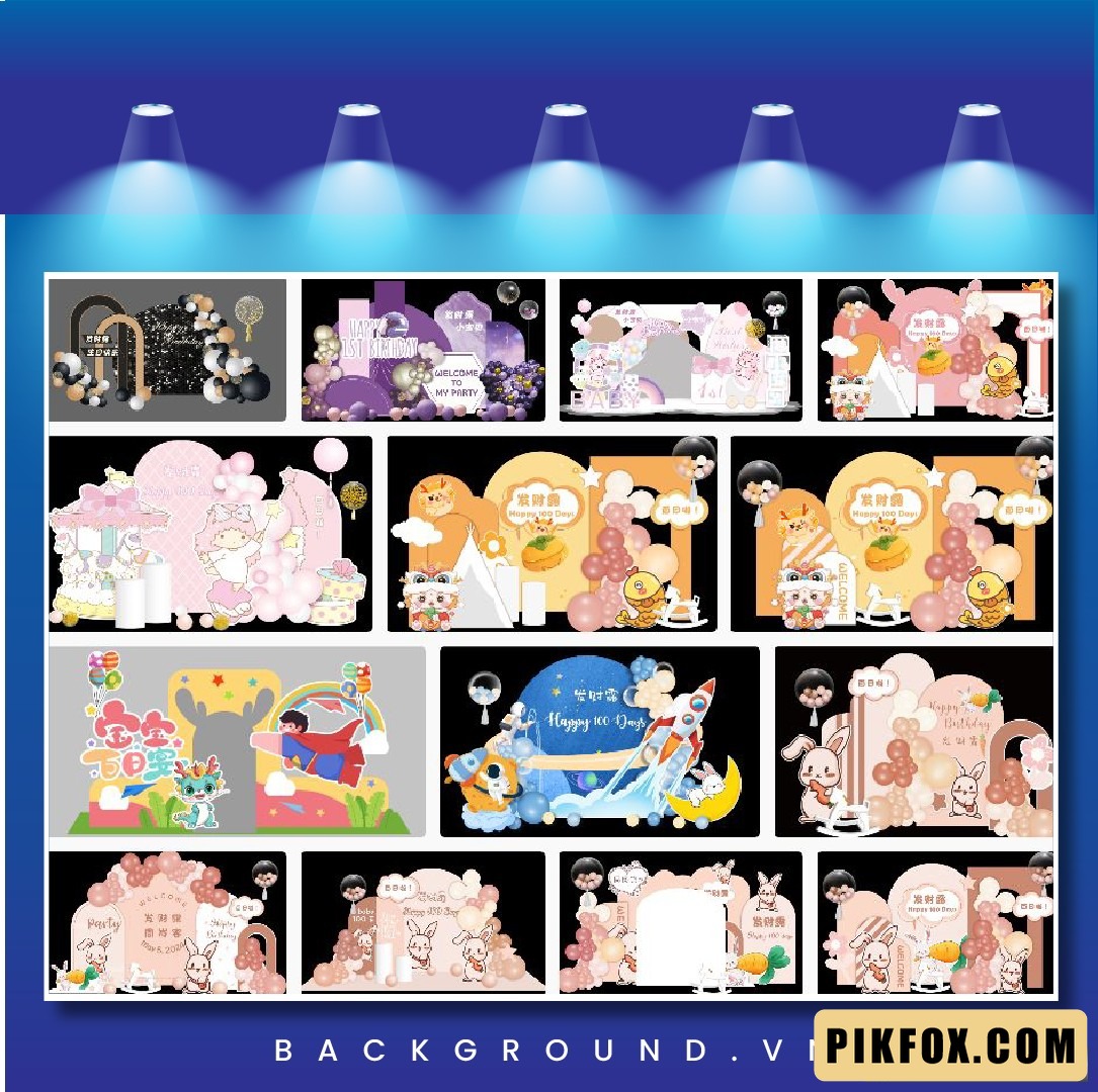 14+ Thư viện backdrop sinh nhật