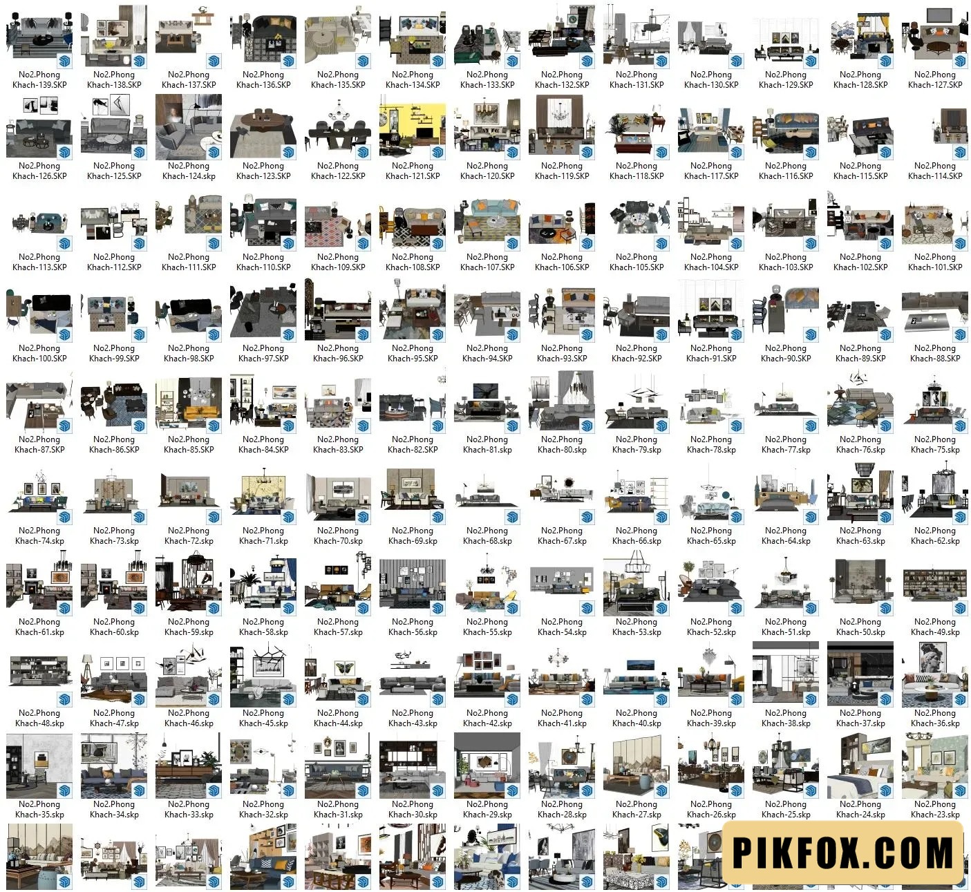 140+ Phòng khách SketchUp