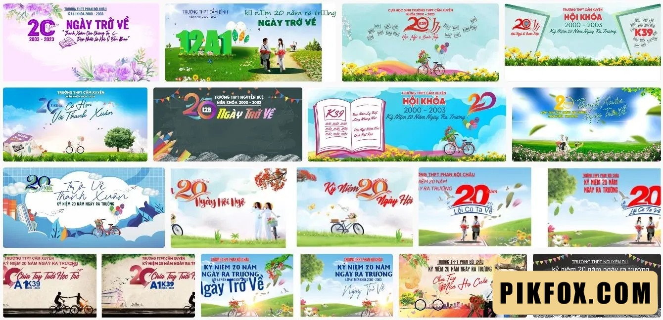 15+ Backdrop kỷ niệm 20 năm ra trường