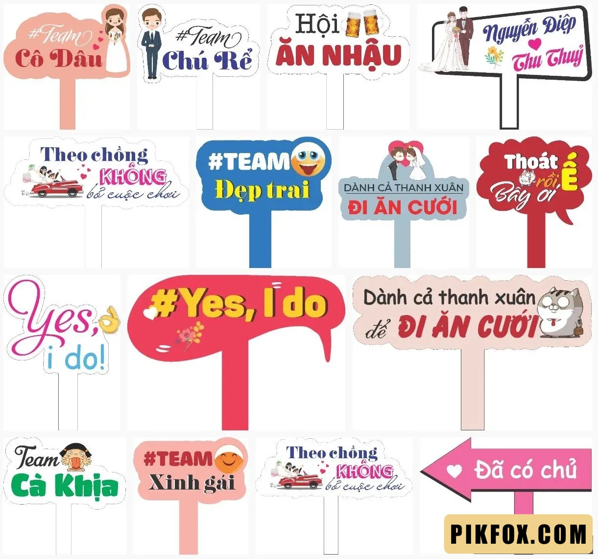 15+ Hashtag đám cưới bá đạo