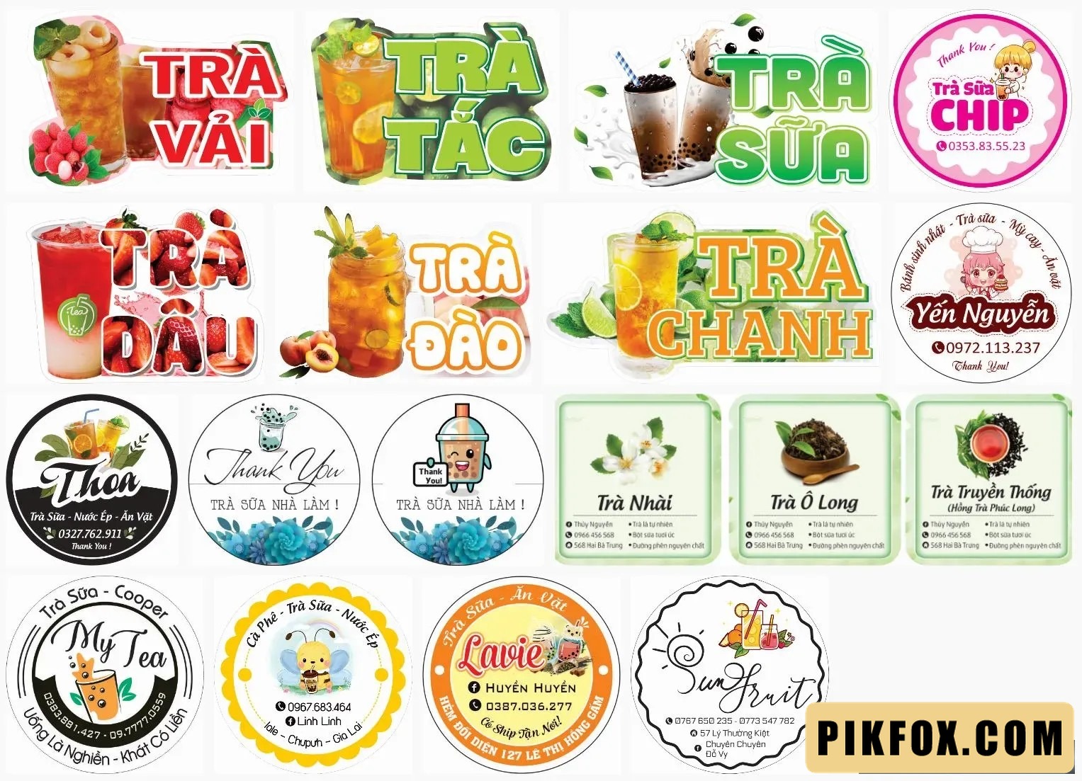 15+ Tem trà sữa