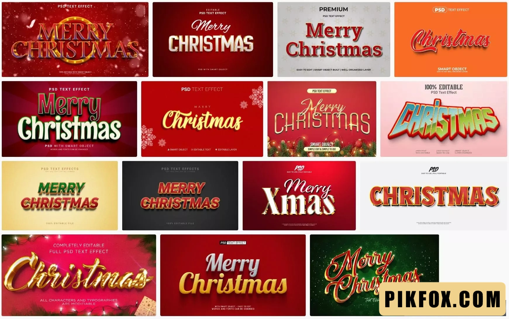 15+ Text Effect Noel