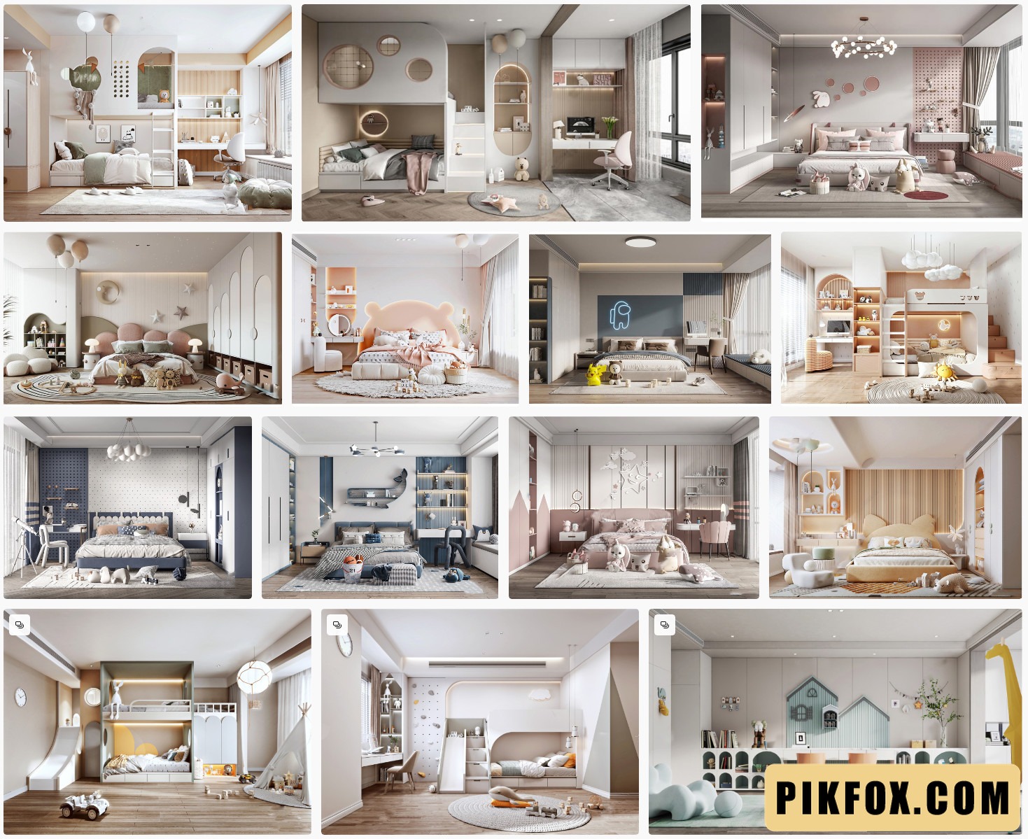 16+ Phòng ngủ cho bé SketchUp
