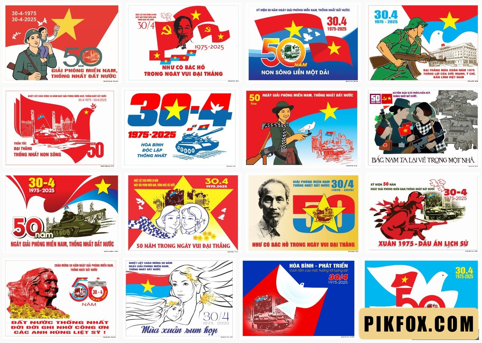 16+ Tranh cổ động 30-4-2025 file JPG