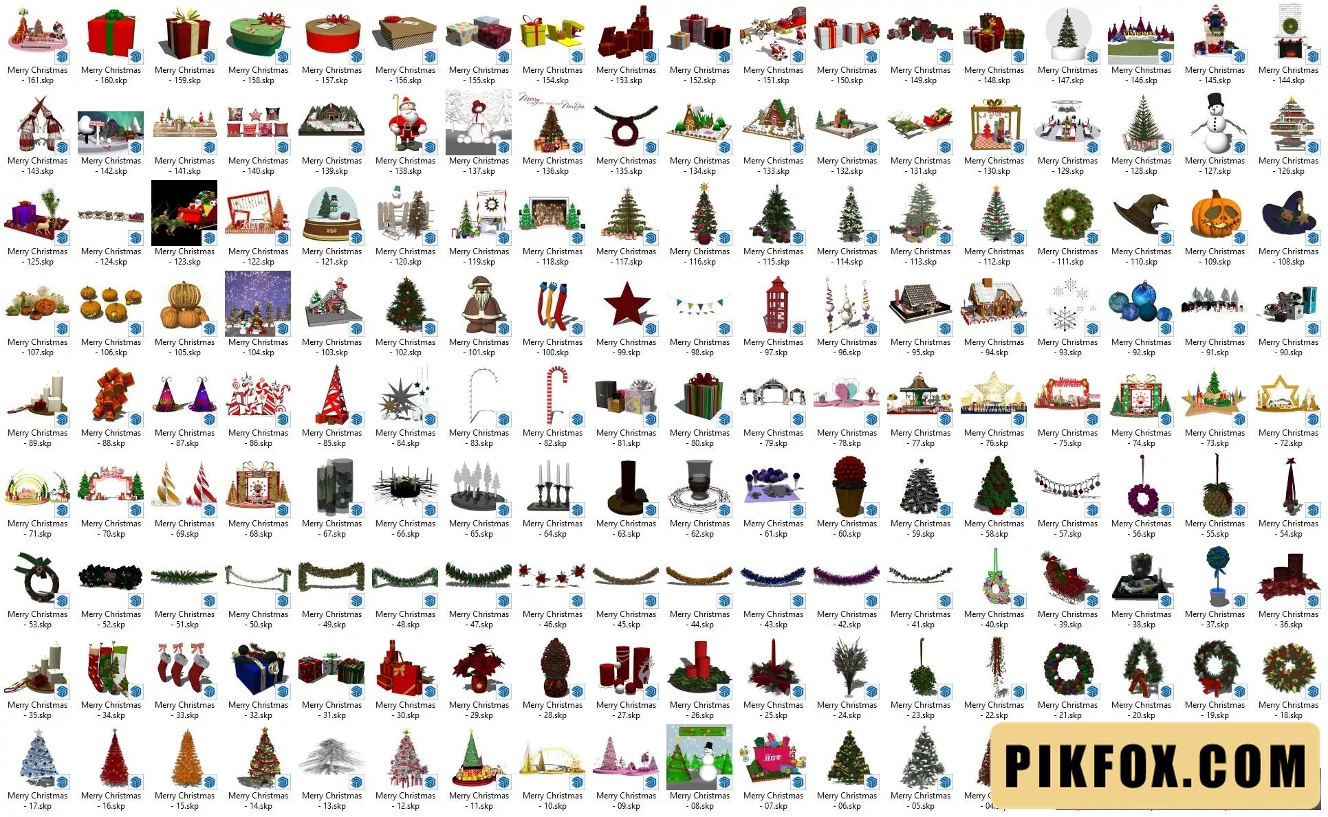 160+ Decor giáng sinh SketchUp
