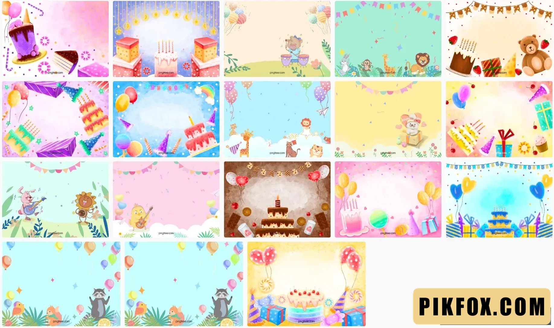 17+ Background sinh nhật màu nước