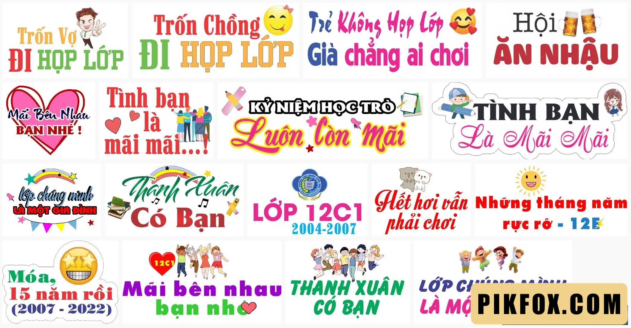 17+ Hashtag họp lớp vector