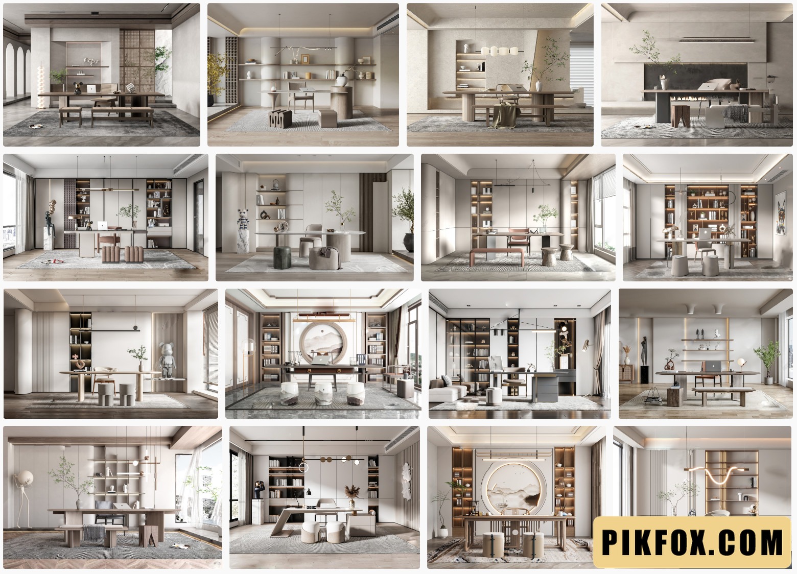 17+ Phòng làm việc SketchUp