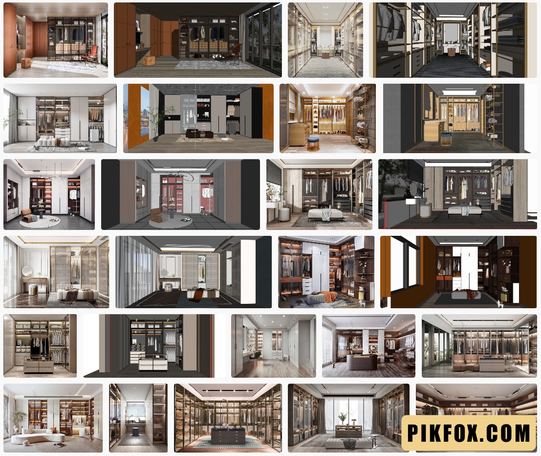 17+ Phòng thay đồ SketchUp