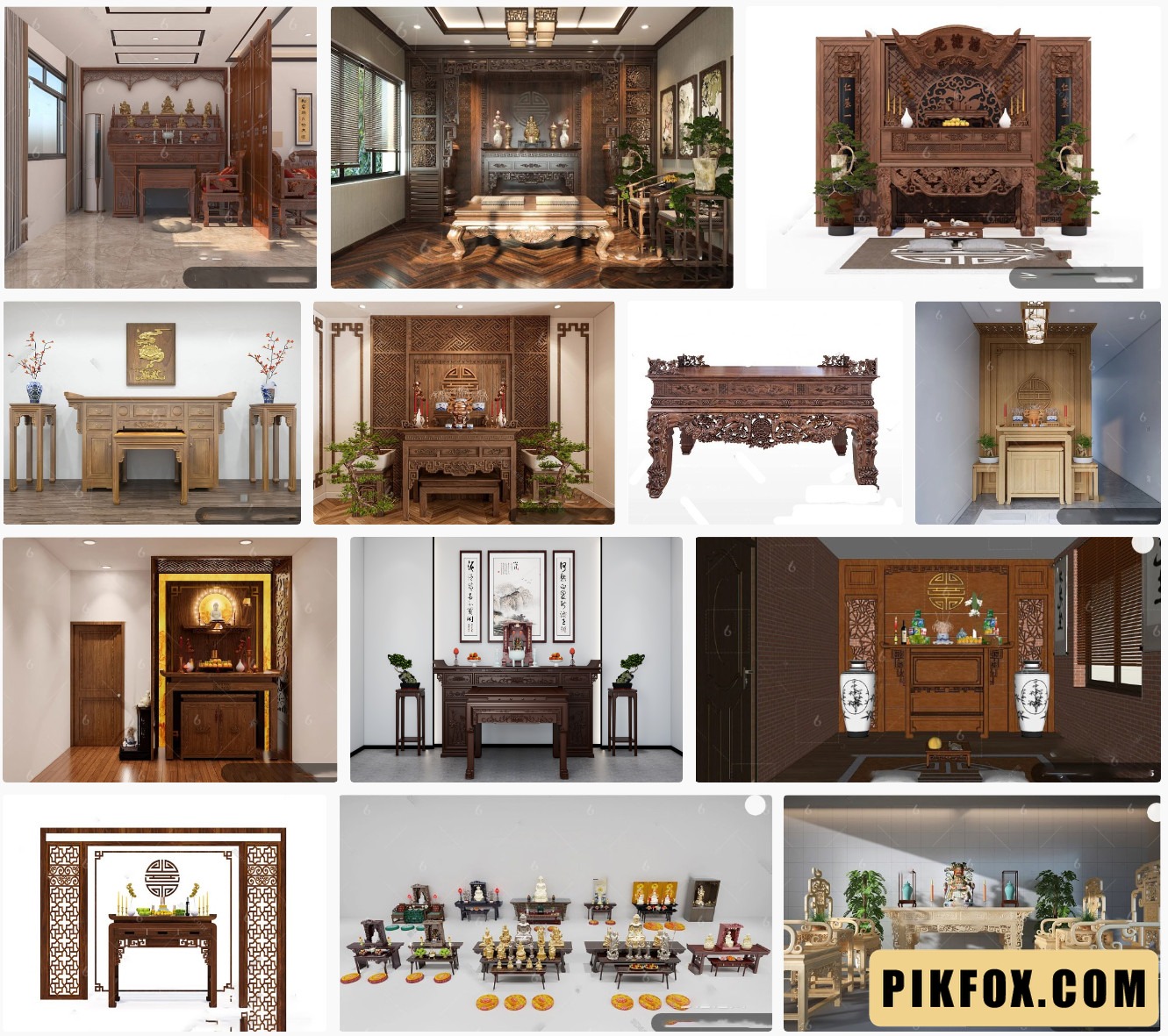 17+ Phòng thờ SketchUp