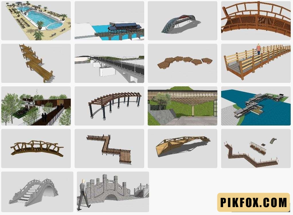 18+ Mô hình cầu SketchUp