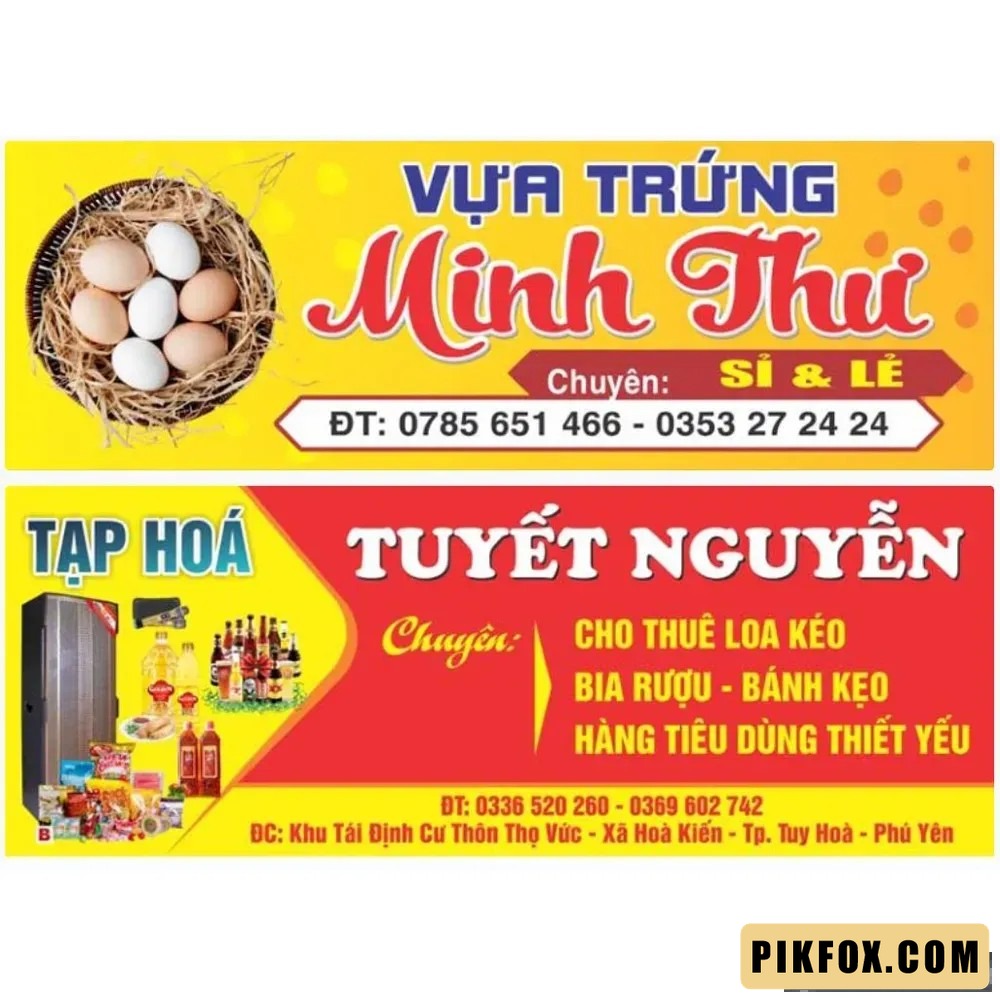 2+ Biển quảng cáo tạp hóa