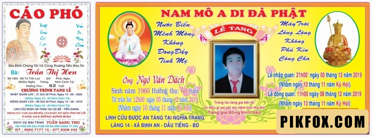 2+ Cáo phó mẫu