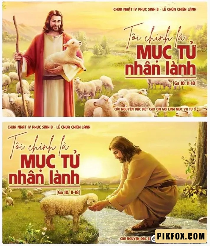 2+ Phông nền lễ chúa chiên lành