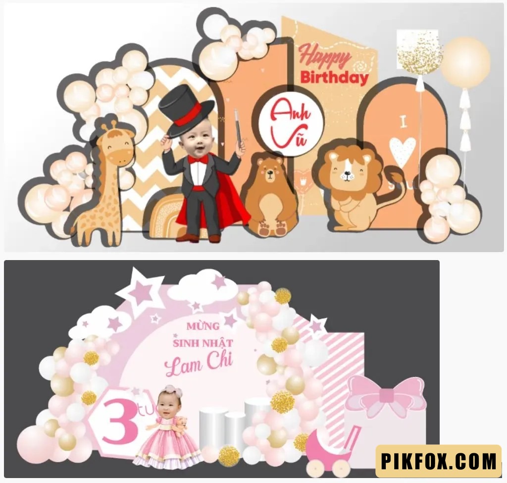2+ Phông nền sinh nhật cho bé
