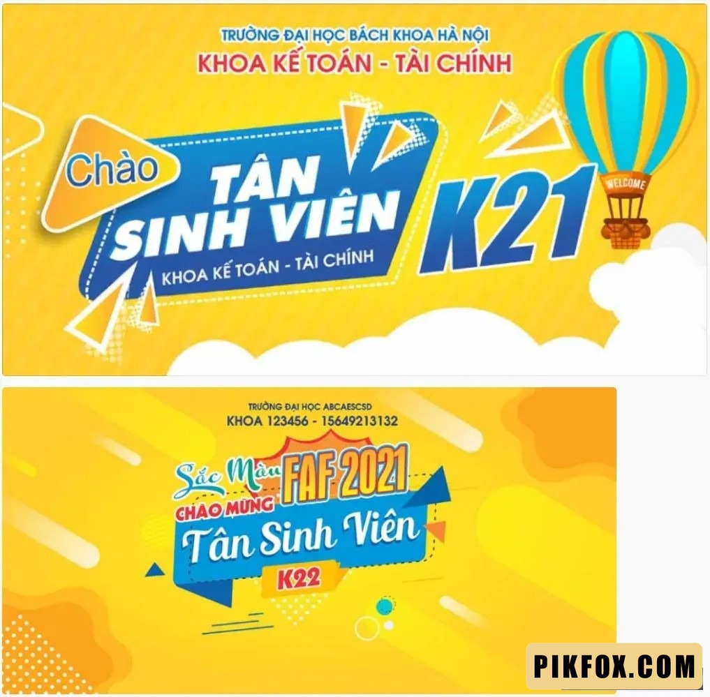 2+ Poster chào đón tân sinh viên