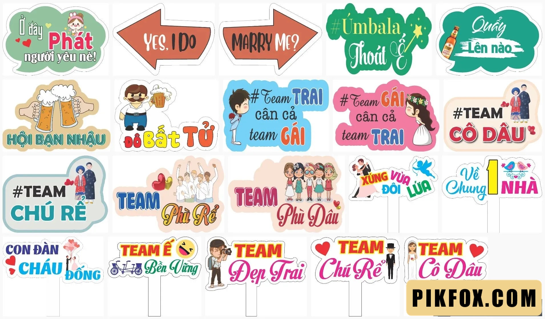 20+ Hashtag đám cưới đẹp