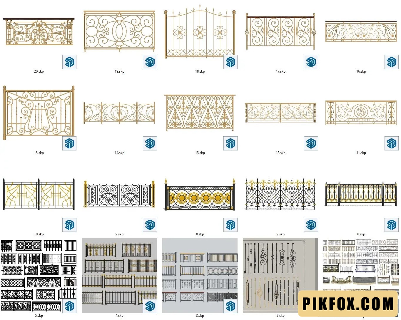 20+ Lan can SketchUp