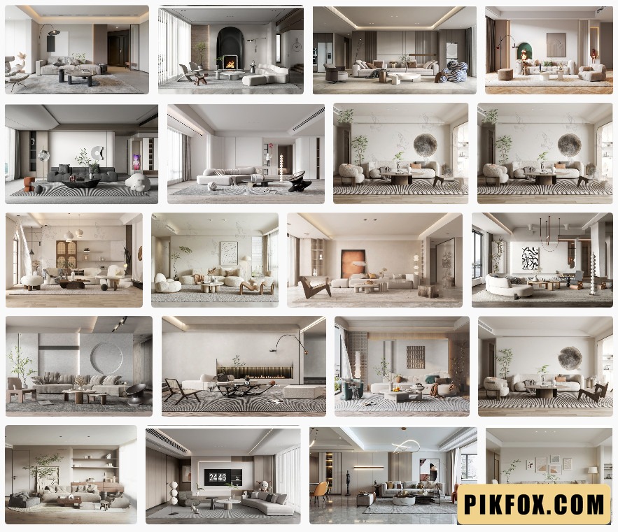 20+ Mẫu phòng khách SketchUp