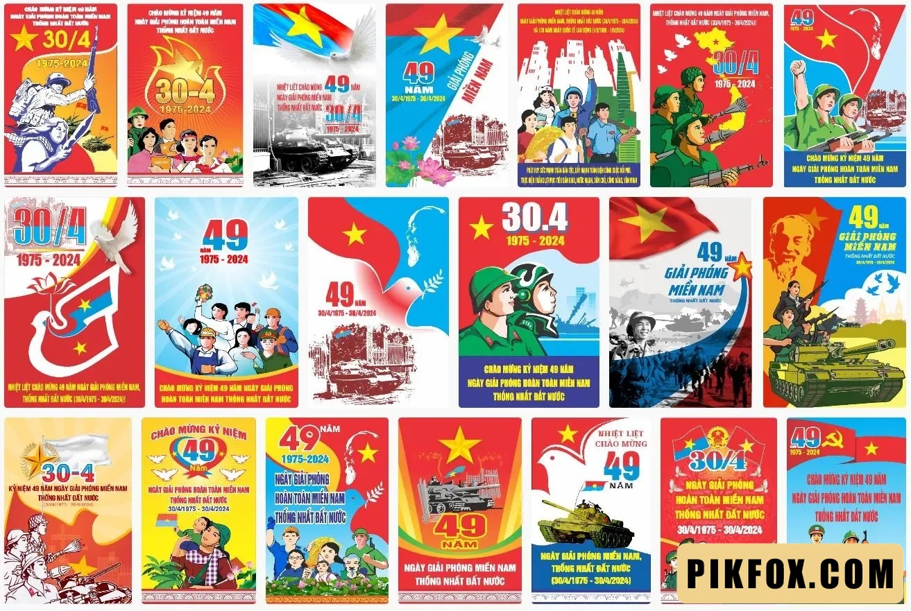 20+ Pano treo ngày 30-4