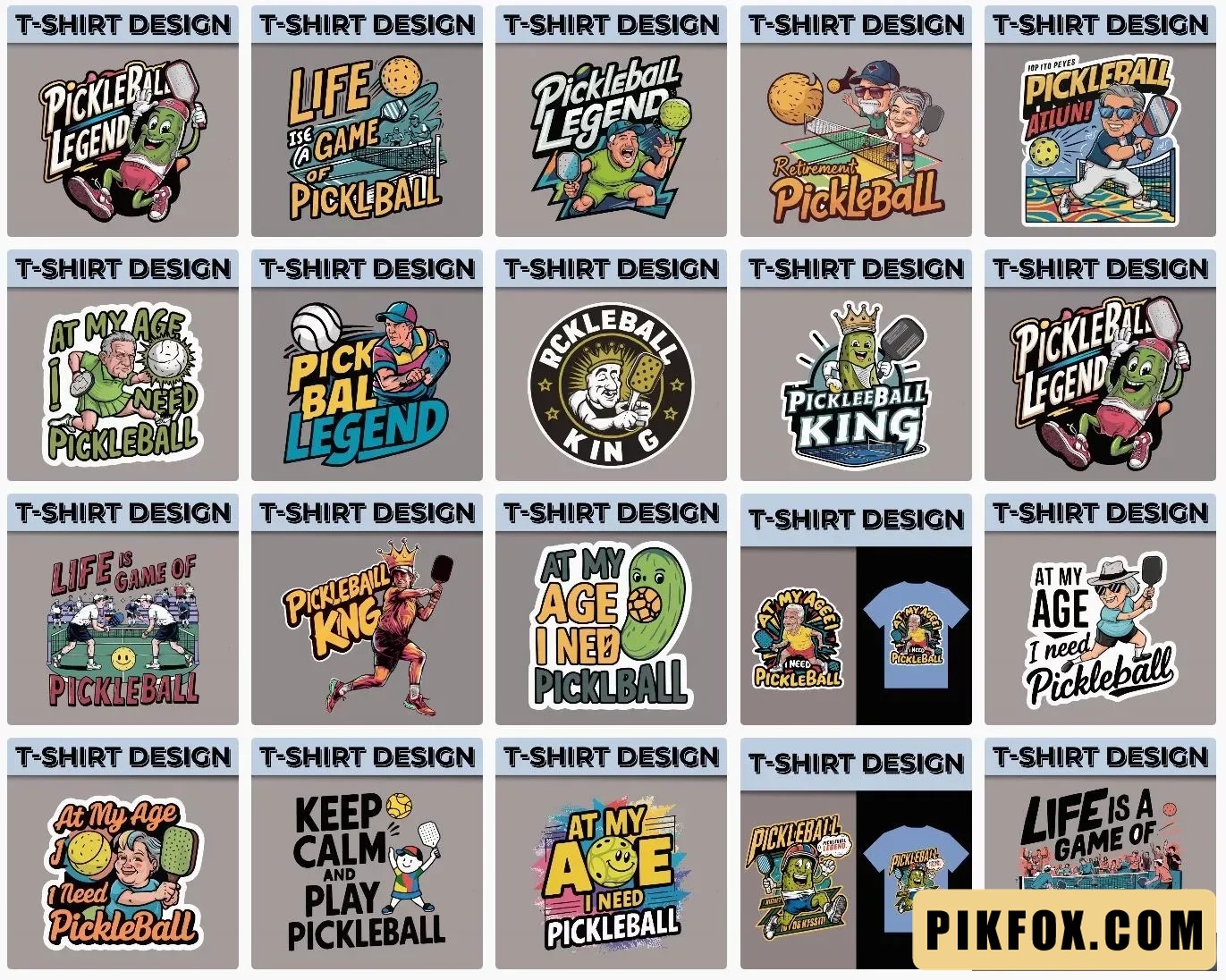 20+ Pickle Ball - Tshirt Design