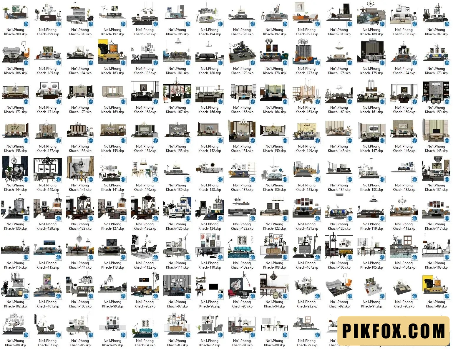 200+ Phòng khách SketchUp