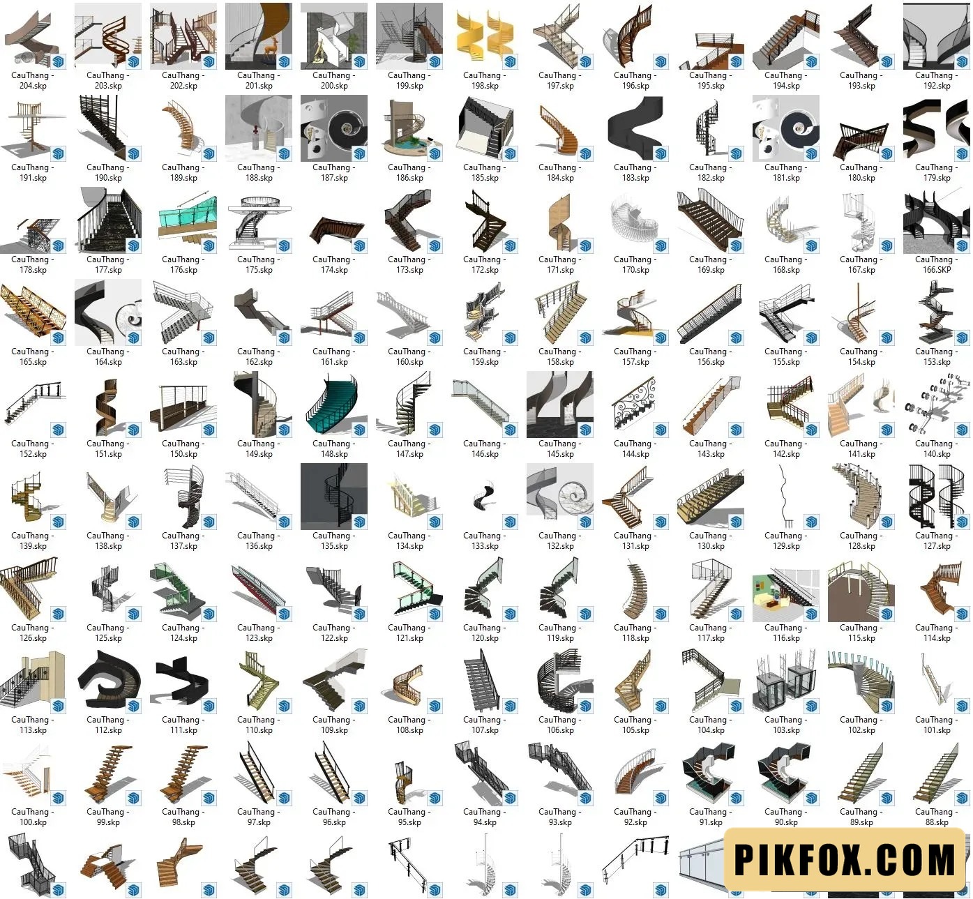 204+ Cầu thang SketchUp