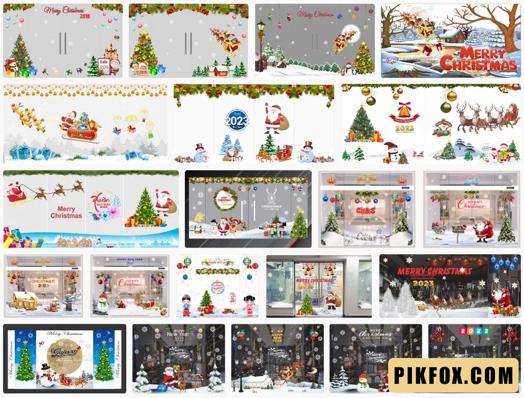 21+ Decal dán kính Noel
