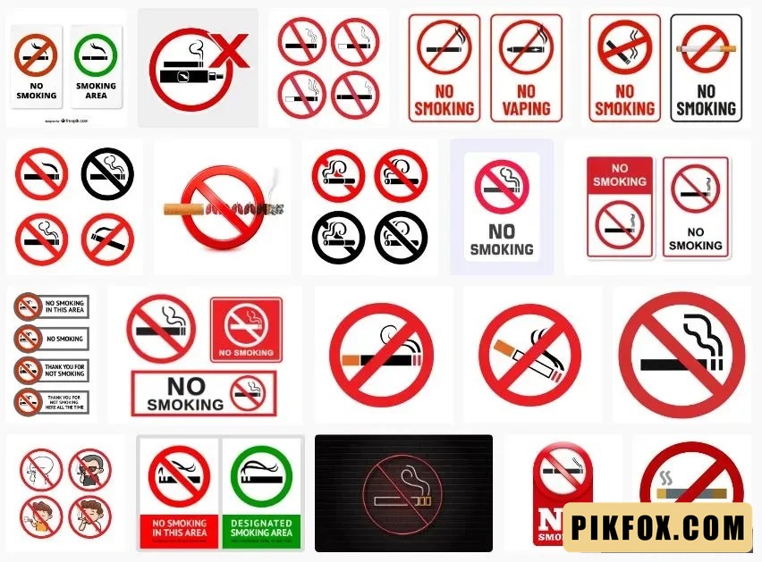 21+ Biển báo cấm hút thuốc - No Smoking