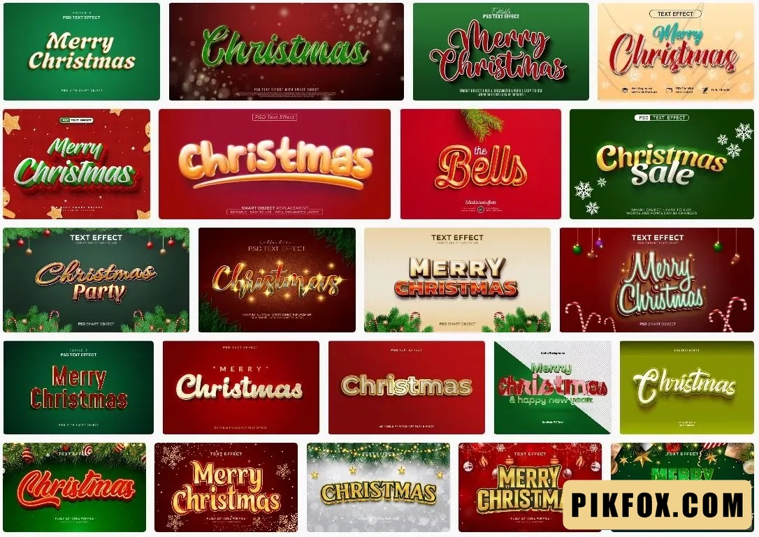 22+ Christmas Text Effect