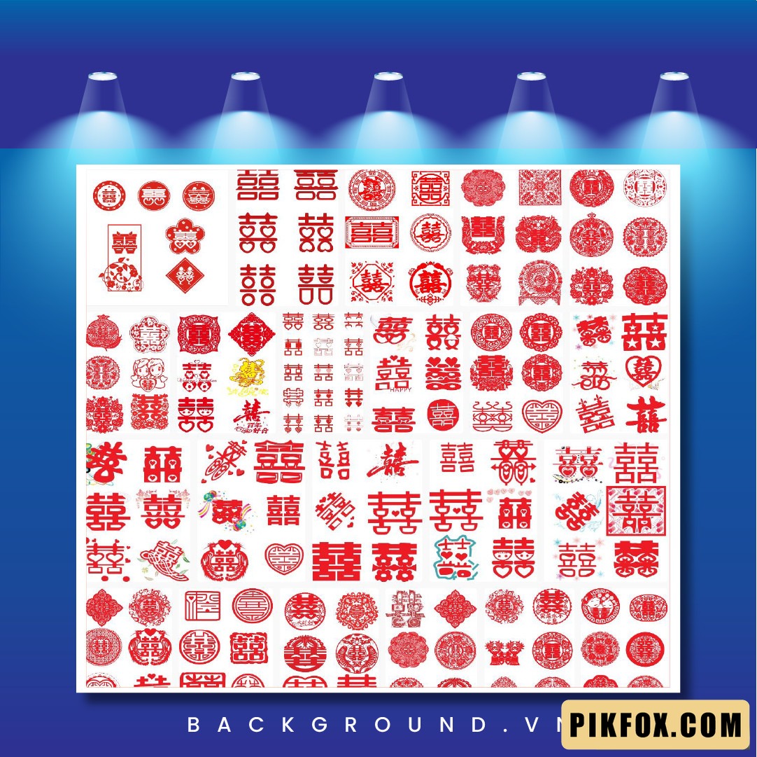 22+ Mẫu chữ hỷ file vector