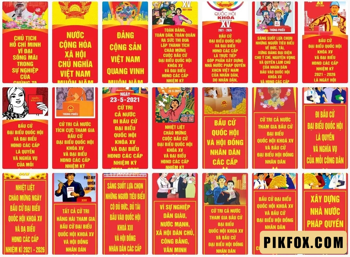 22+ Phướn treo bầu cử quốc hội