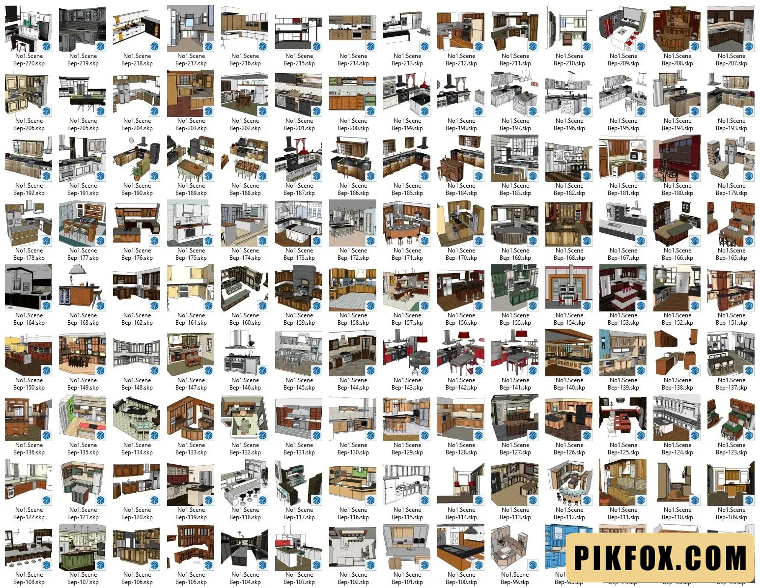220+ Tủ bếp sketchup
