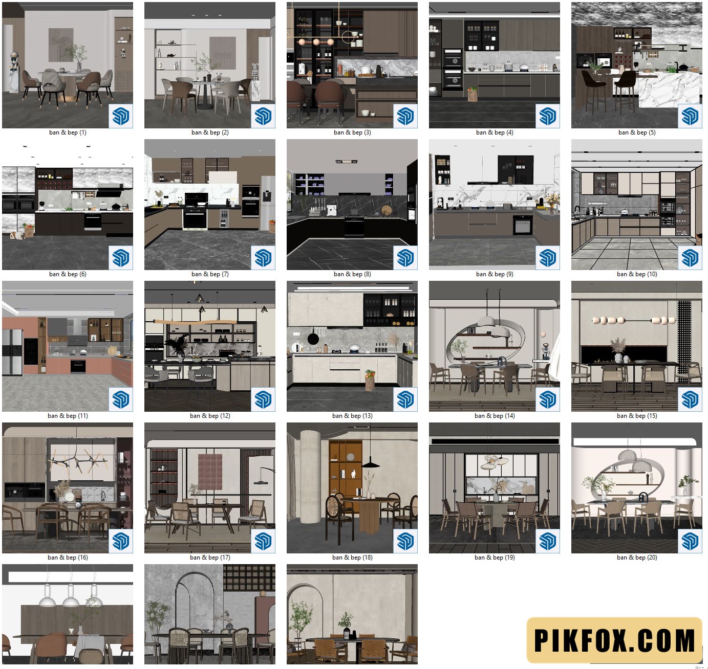 23+ Bàn và Bếp SketchUp